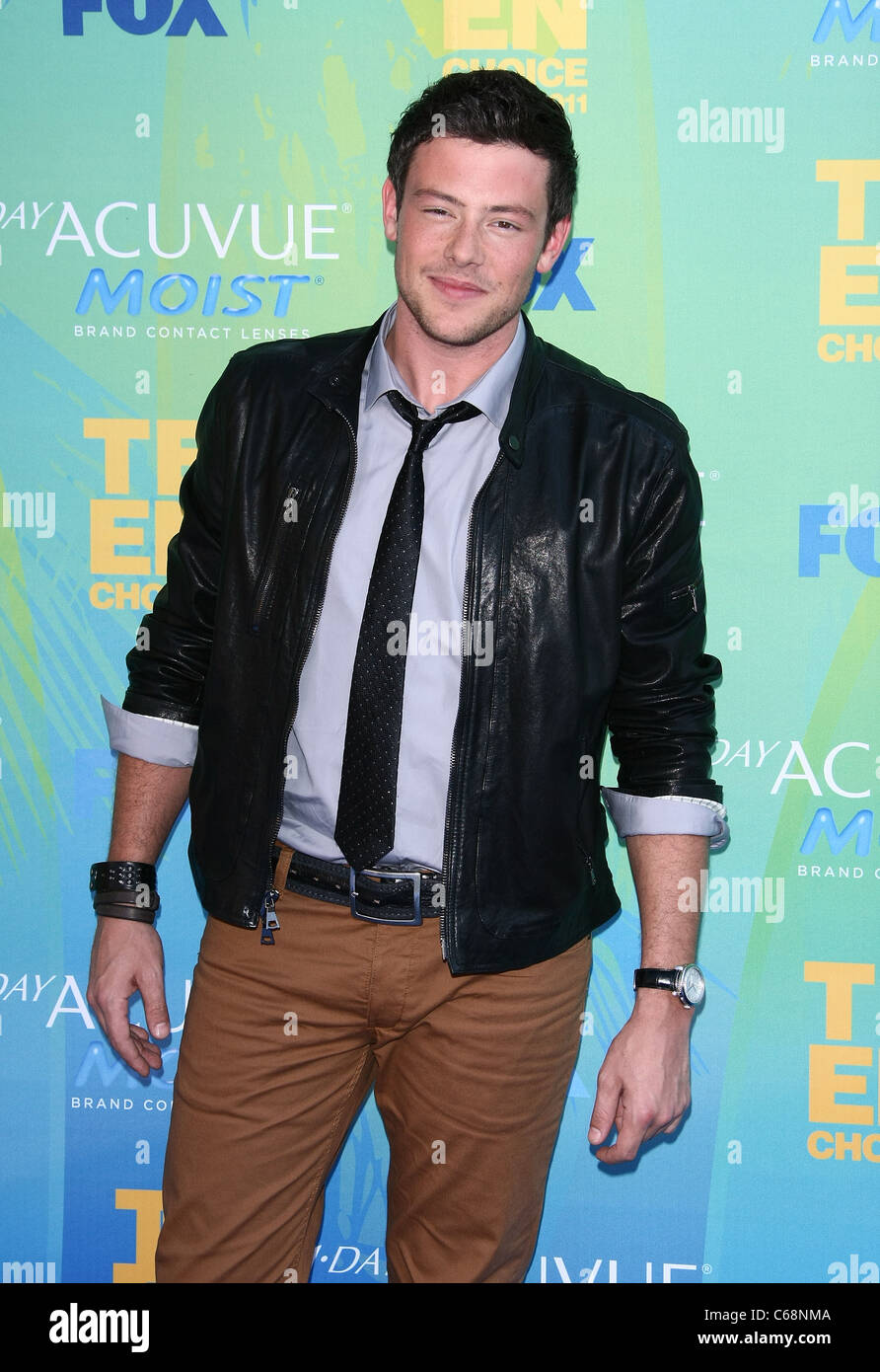 CORY MONTEITH TEEN CHOICE 2011 ARRIVALS LOS ANGELES CALIFORNIA USA 07 August 2011 Stock Photo