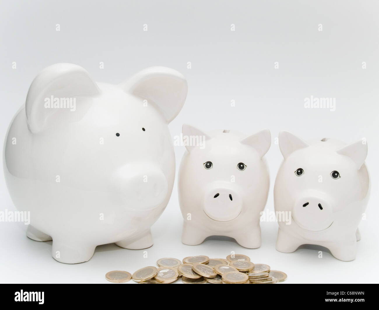 drei Sparschweine | three piggy banks Stock Photo