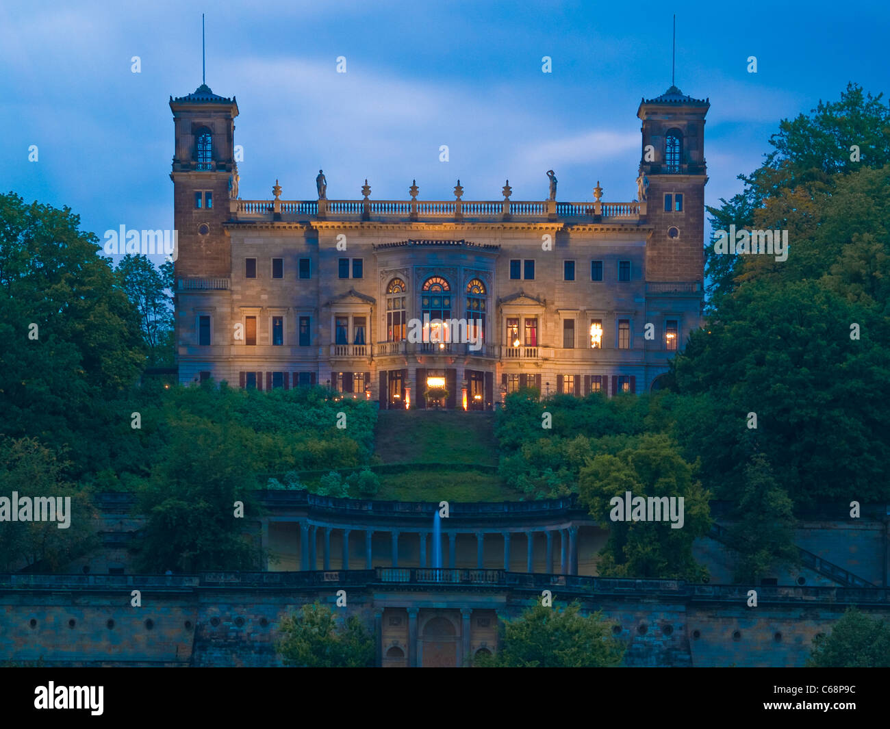 Schloss Albrechtsberg, Dresden, Sachsen, Deutschland, Europa | Albrechtsberg Castle Dresden, Saxony, Germany, Europe Stock Photo