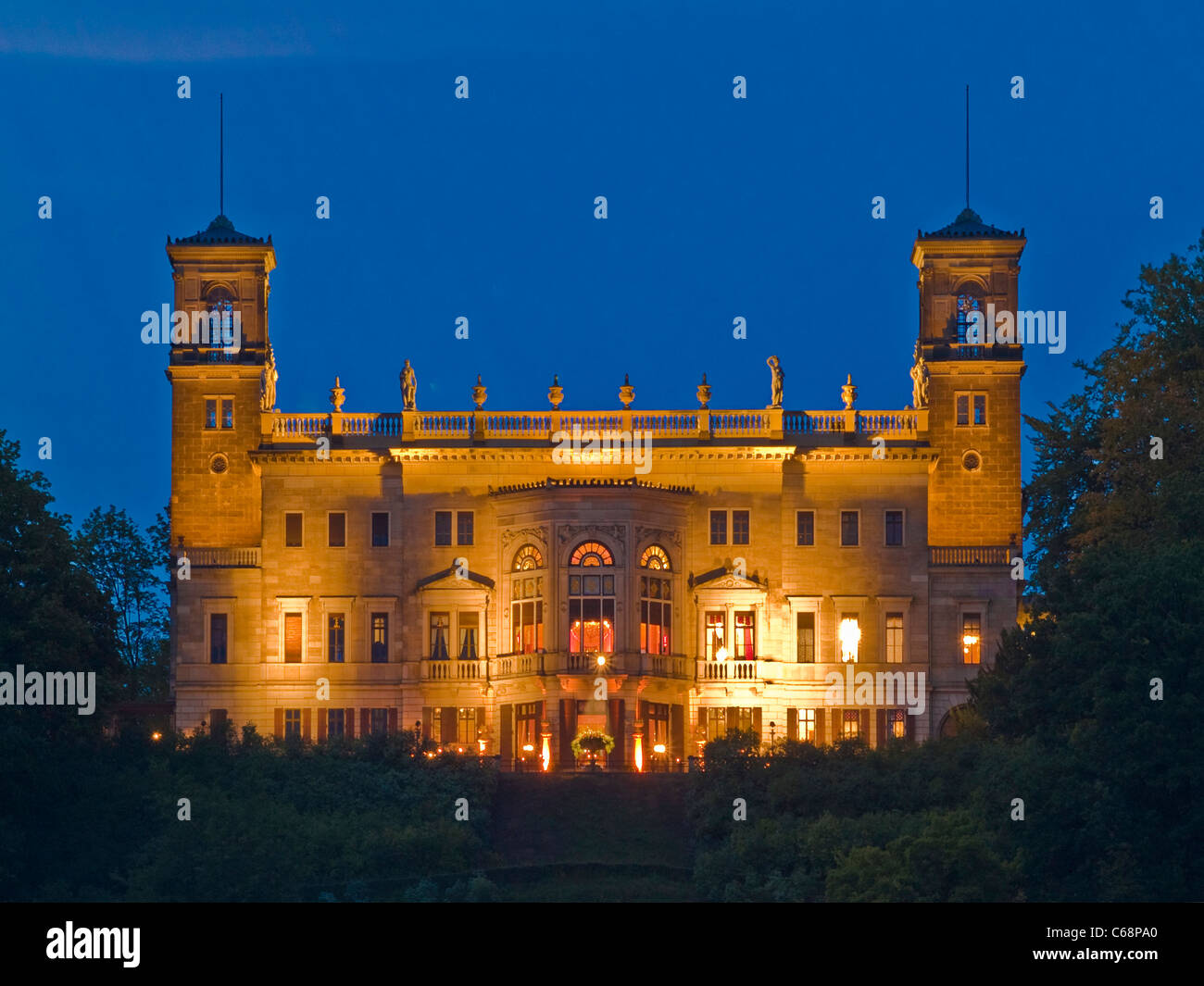 Schloss Albrechtsberg, Dresden, Sachsen, Deutschland, Europa | Albrechtsberg Castle Dresden, Saxony, Germany, Europe Stock Photo