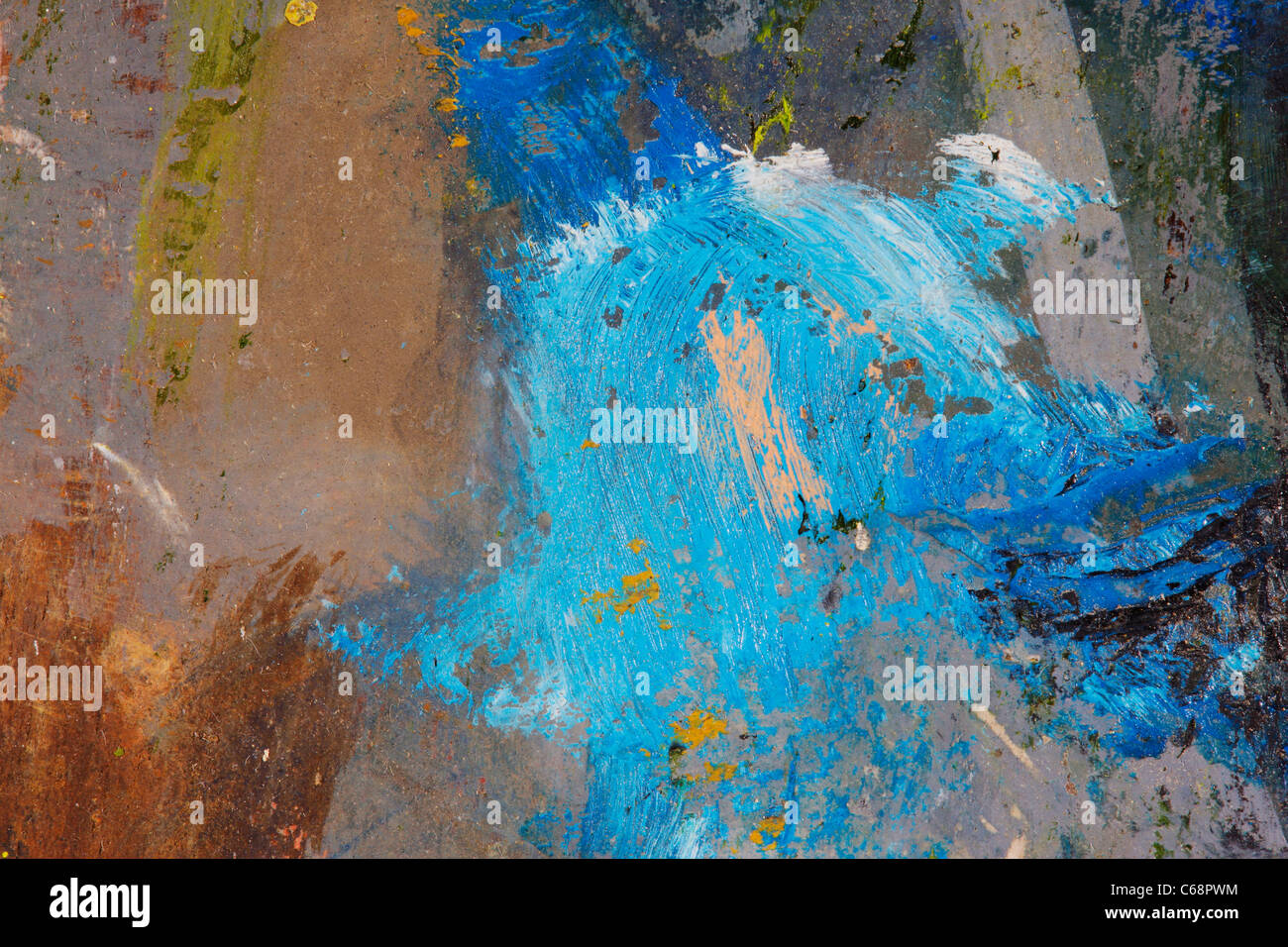 Abstractions of smeared oil paints Stock Photo