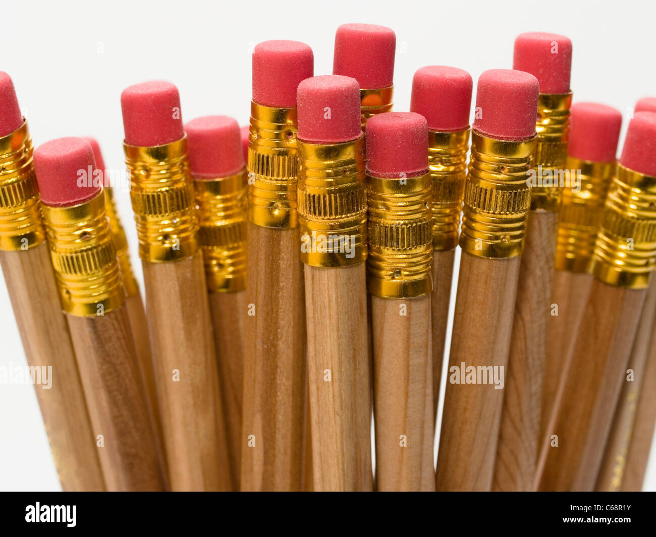 viele Bleistifte von oben | many pencils from above Stock Photo