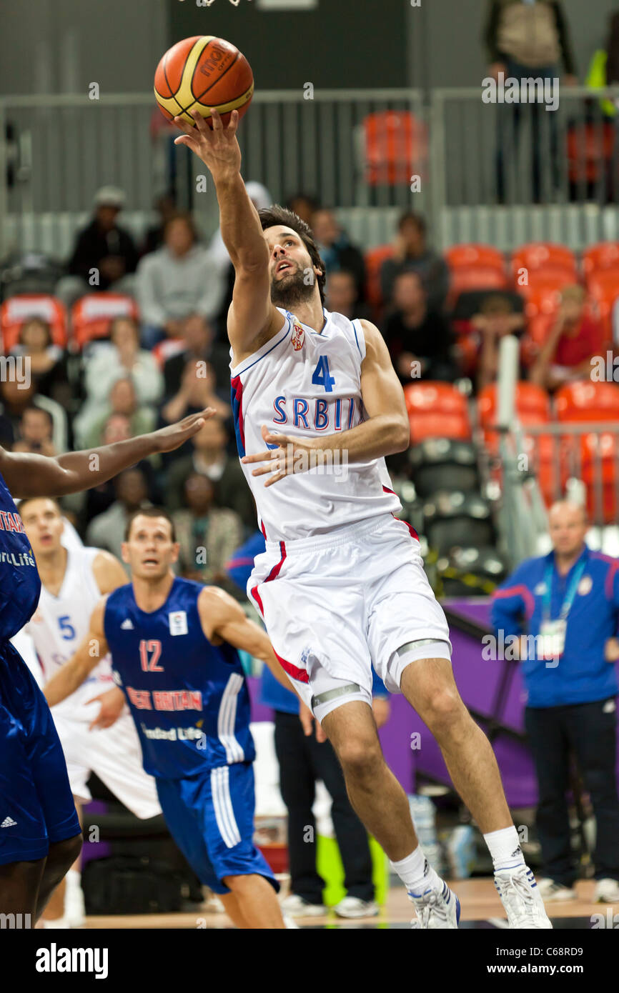 Miloš Teodosić (4), Serbia v Great Britain, International Basketball ...