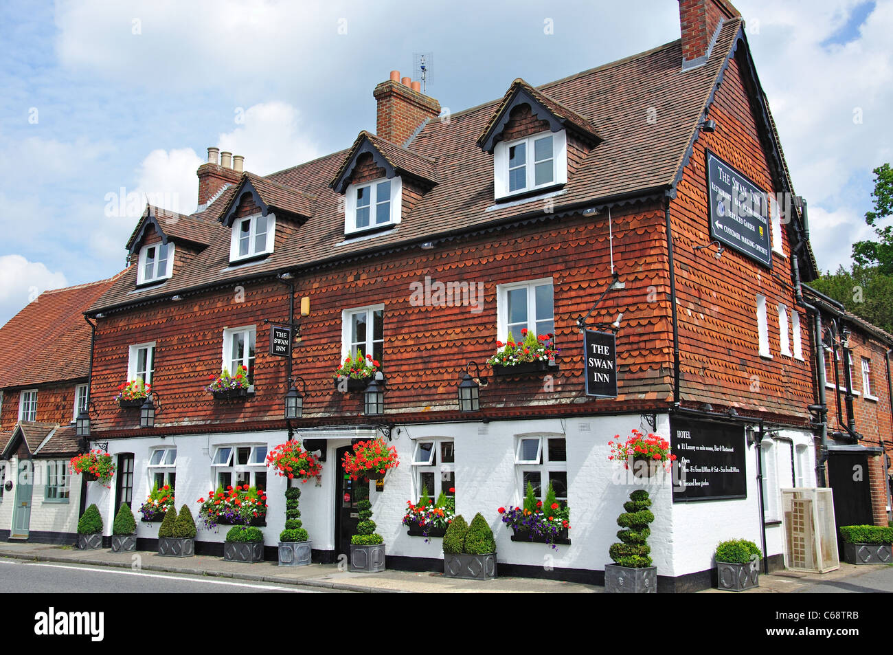 The Swan Inn, Petworth Road, Chiddingfold, Surrey, England, United Kingdom Stock Photo