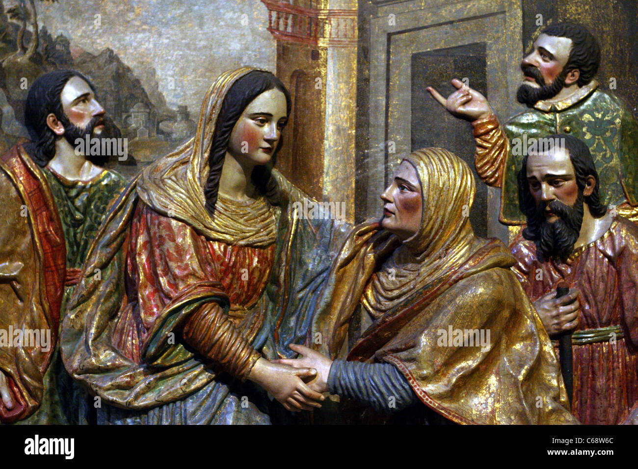 Scene inside the Basilica Catedral in the Plaza de Armas. Lima, Peru, South America Stock Photo