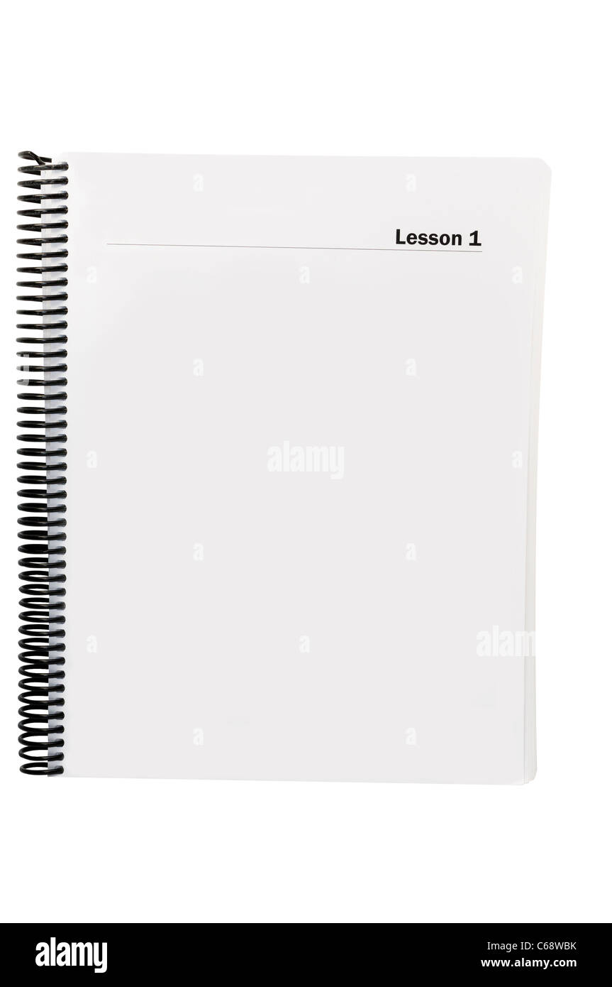 Open Spiral Notebook Stock Photo