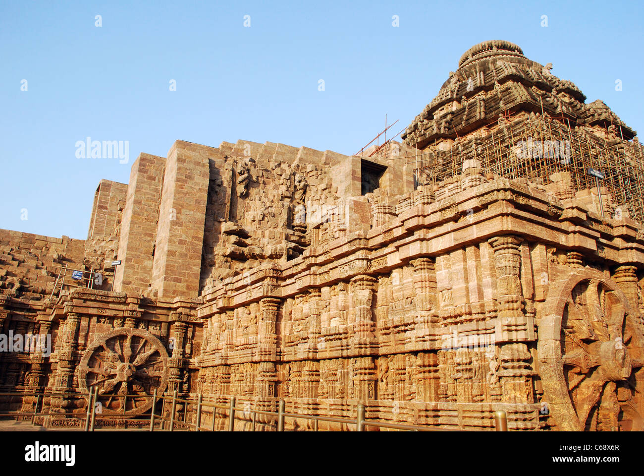 Main structure of Sun Temple at Konark, Orissa India. UNESCO World heritage site Stock Photo