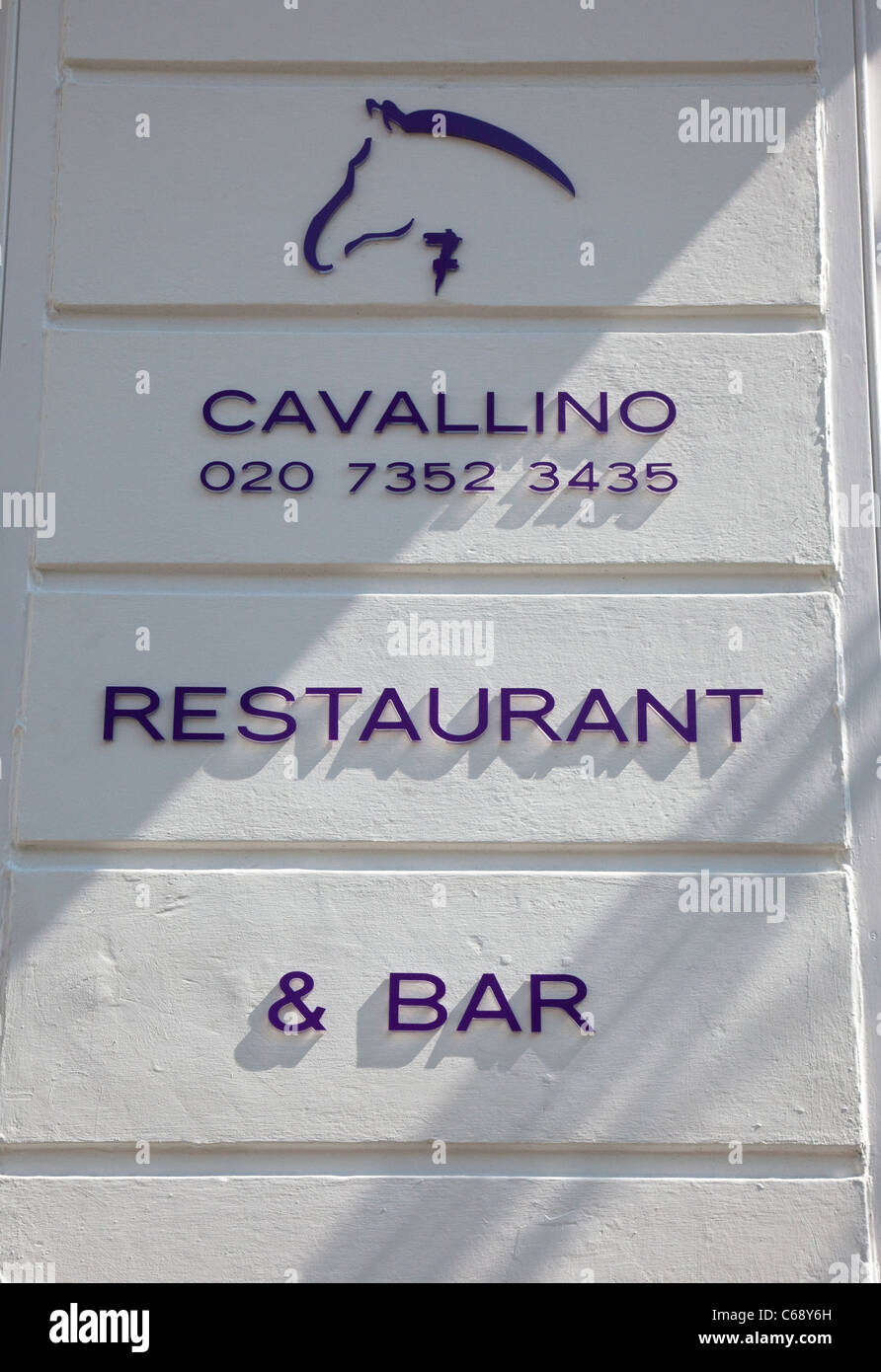Cavallino Restaurant, Chelsea, London owned by Frankie Dettori Stock Photo