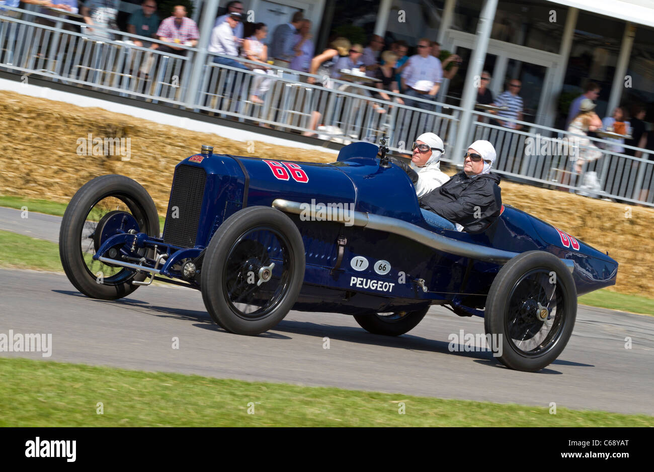 1913 Peugeot L45 with driver Rick Rawlins at the 2011 Goodwood Festival of Speed, Sussex, England, UK. Stock Photo