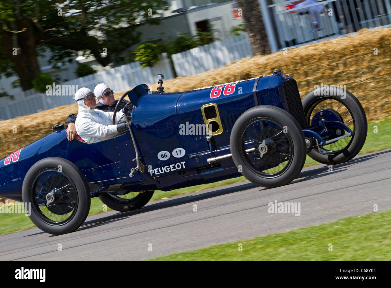 1913 Peugeot L45 with driver Rick Rawlins at the 2011 Goodwood Festival of Speed, Sussex, England, UK. Stock Photo