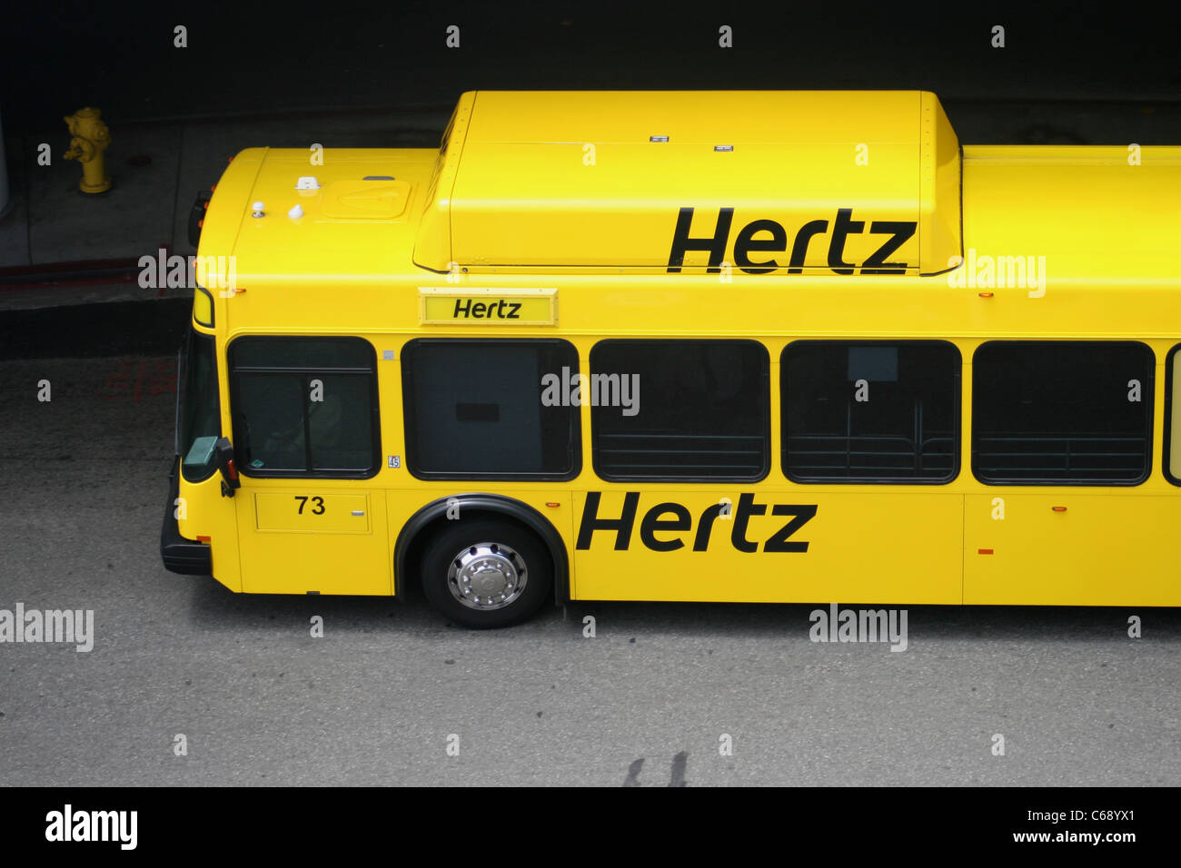 HERTZ RENT A CAR Stock Photo