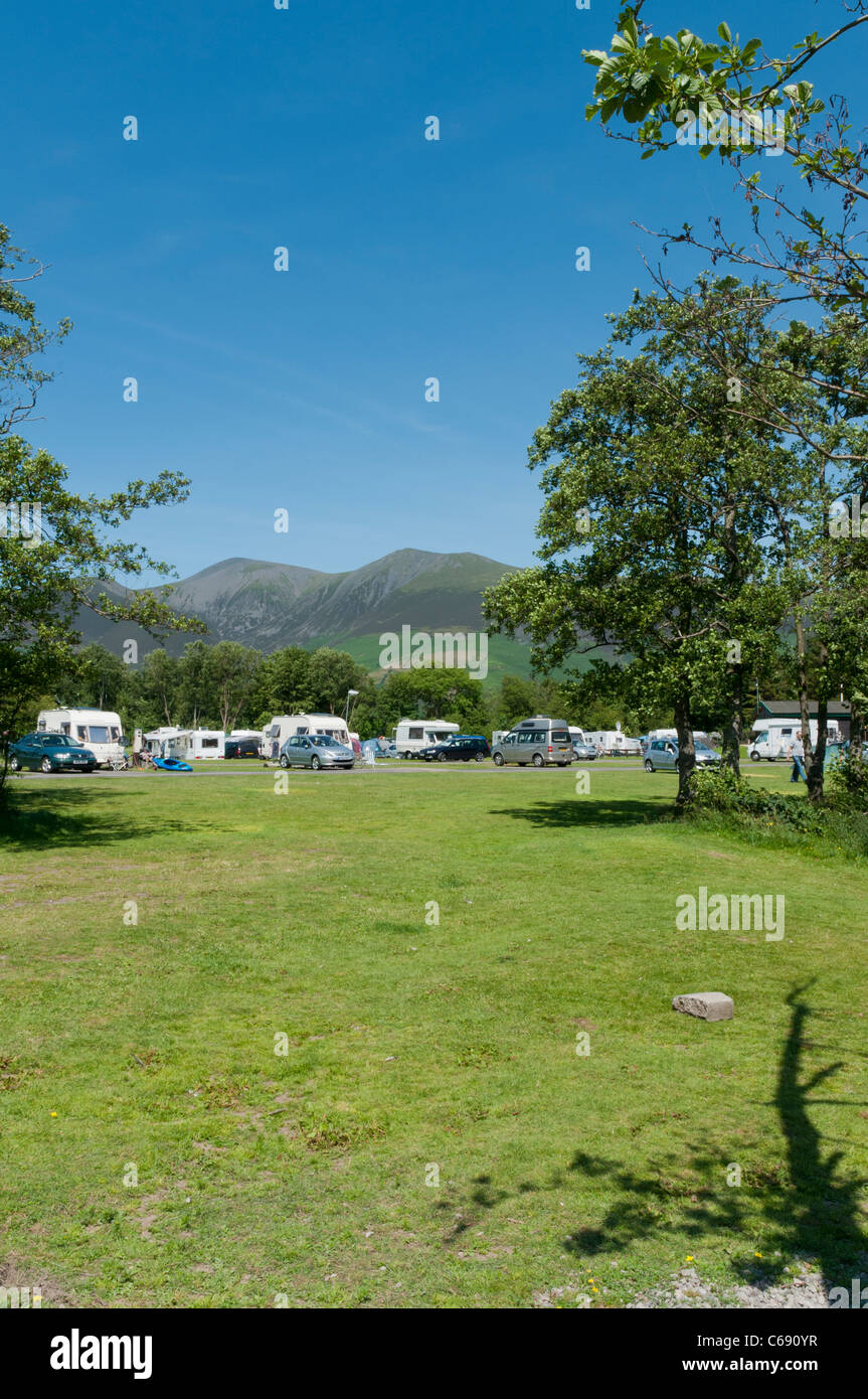 Caravans and Motor homes on Caravan and Camping Club Site Keswick