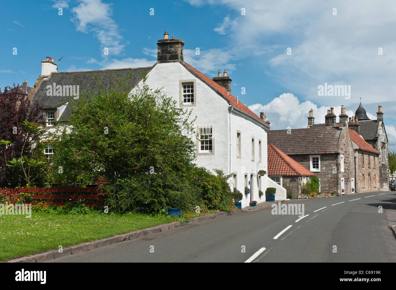Old restored Houses Culross Fife Scotland Stock Photo Alamy