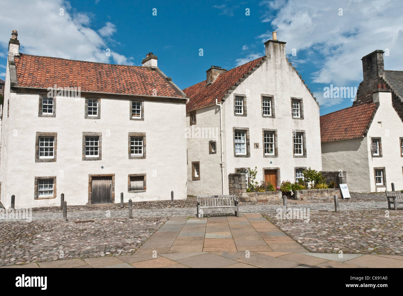 Old restored Houses Culross Fife Scotland Stock Photo Alamy