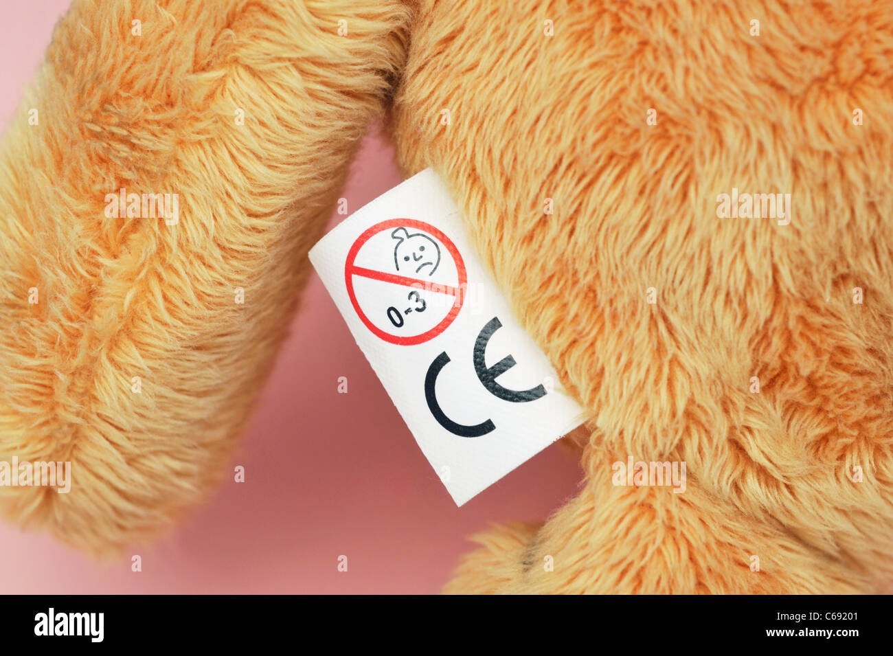 soft toy with ce-quality seal ce ce-marking marking product security Stock Photo