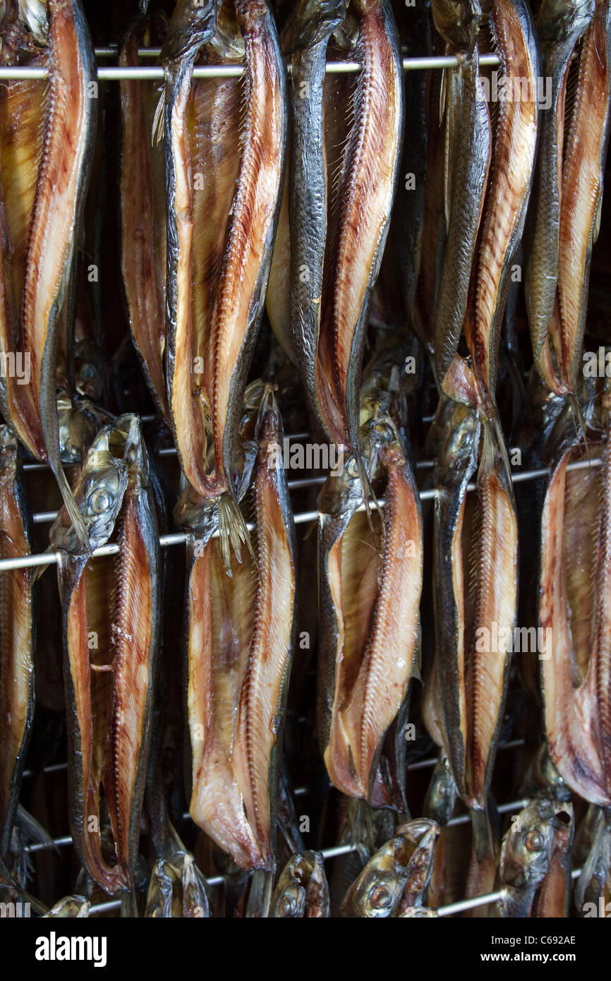 Smoked fish Kippers at the 28th Southport Flower Show Showground