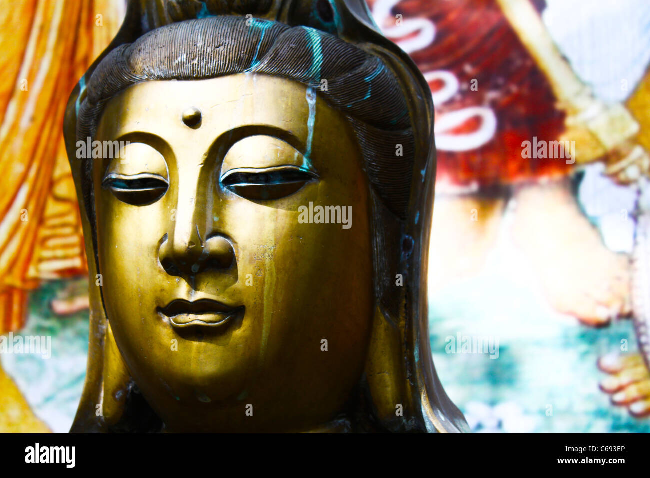 Brass statue of the Buddha Stock Photo Alamy