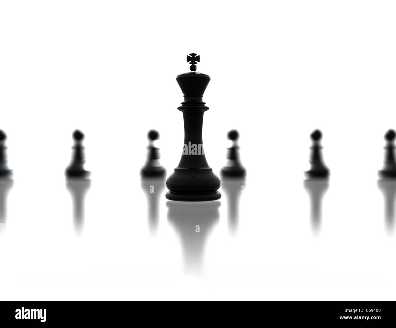 Leadership concept chess pieces Stock Photo