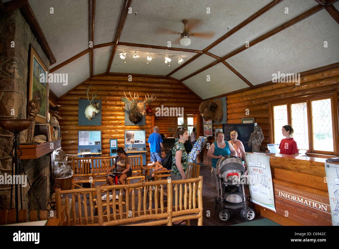 riding mountain national park visitor centre wasagaming Manitoba Canada Stock Photo