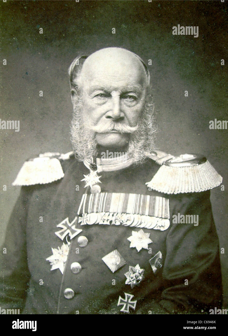 Kaiser Wilhelm I. von Deutschland William I or Wilhelm I, William Frederick Louis, Wilhelm Friedrich Ludwig 1884 Stock Photo