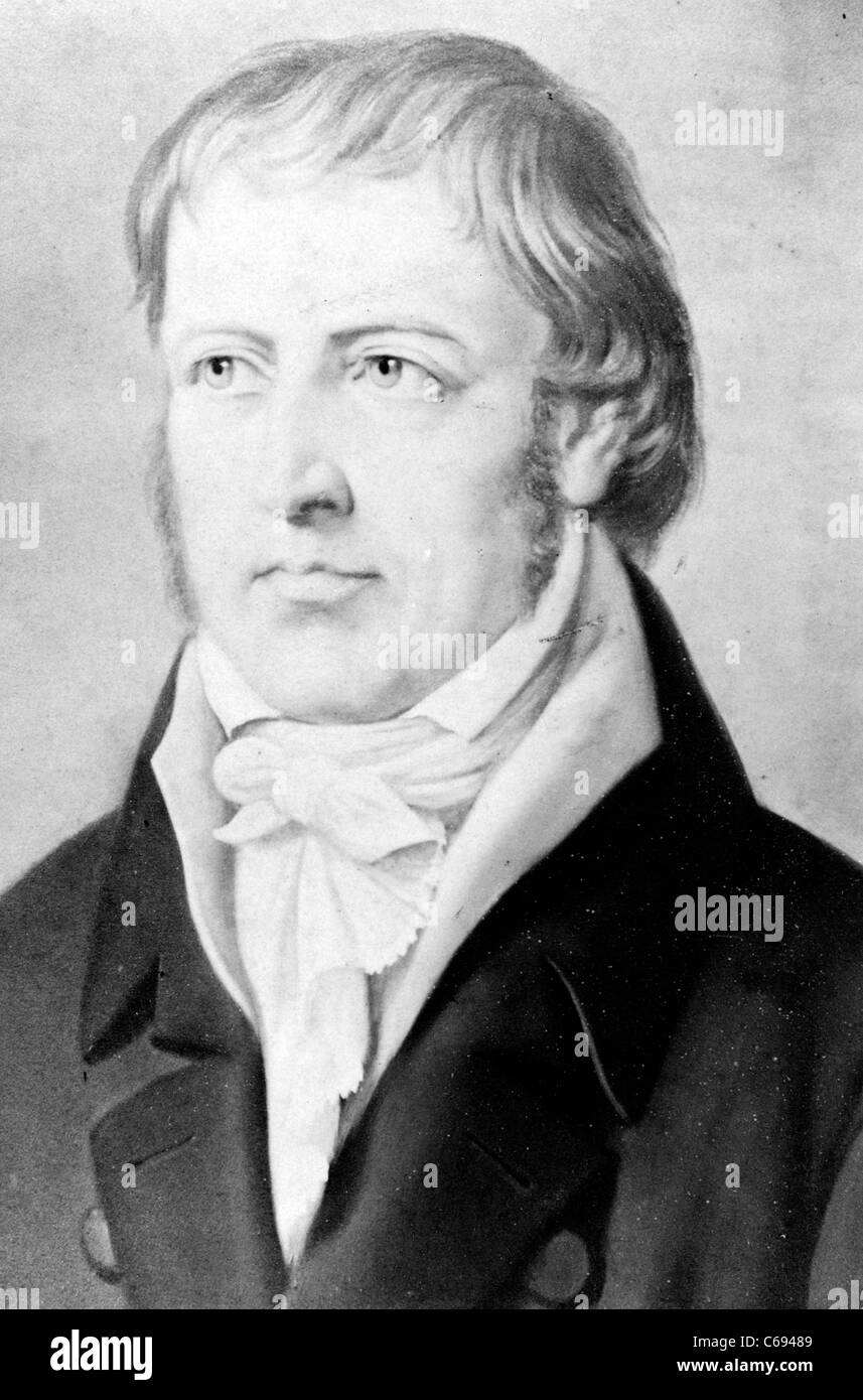 G.W.F. Hegel, Georg Wilhelm Friedrich Hegel was a German philosopher, one of the creators of German Idealism. Stock Photo