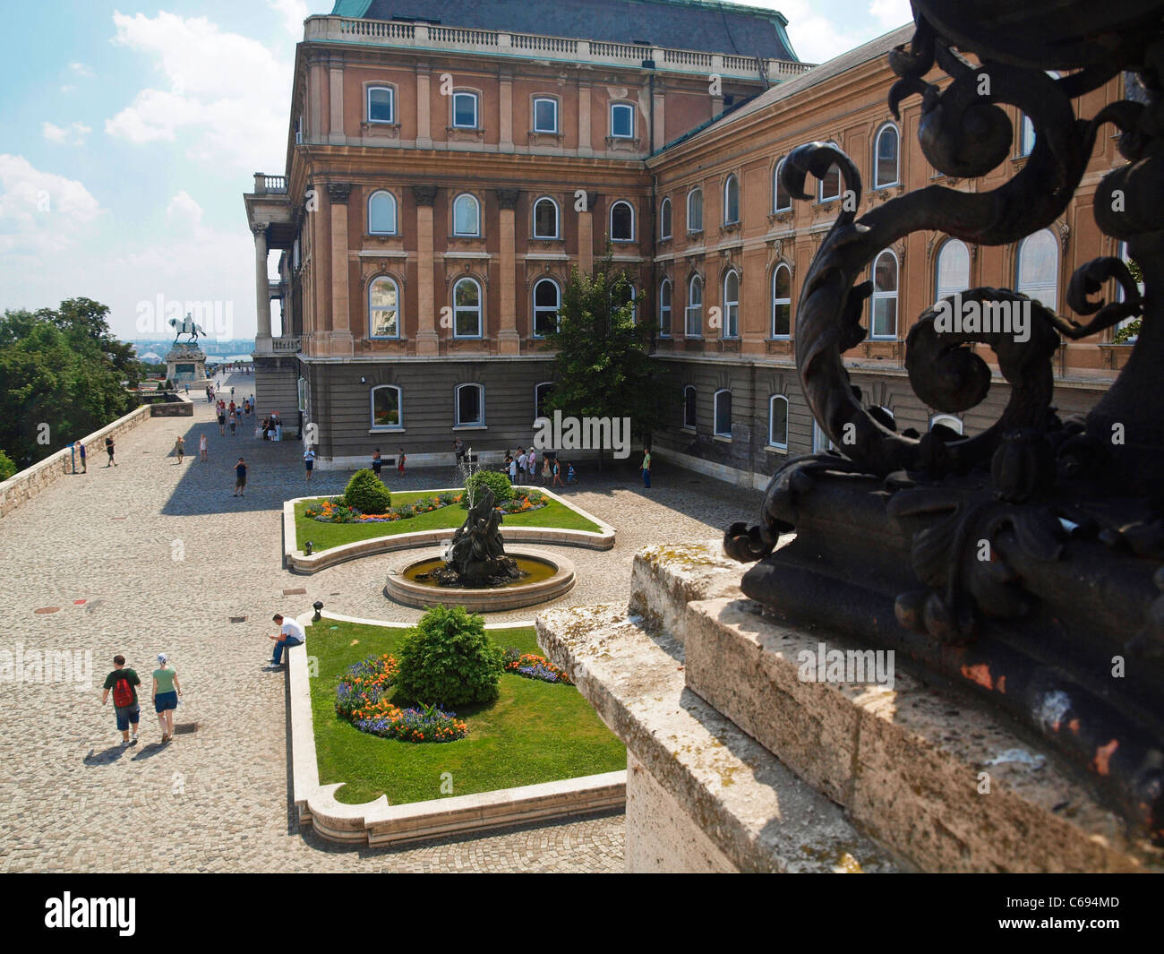 Court and Royal Palace on Castle Hill. Budapest, Hungary Stock Photo