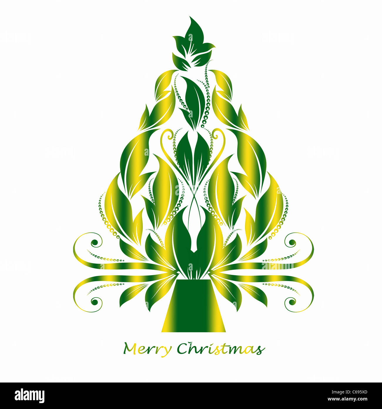 colorful abstract Christmas tree isolated on white background Stock ...