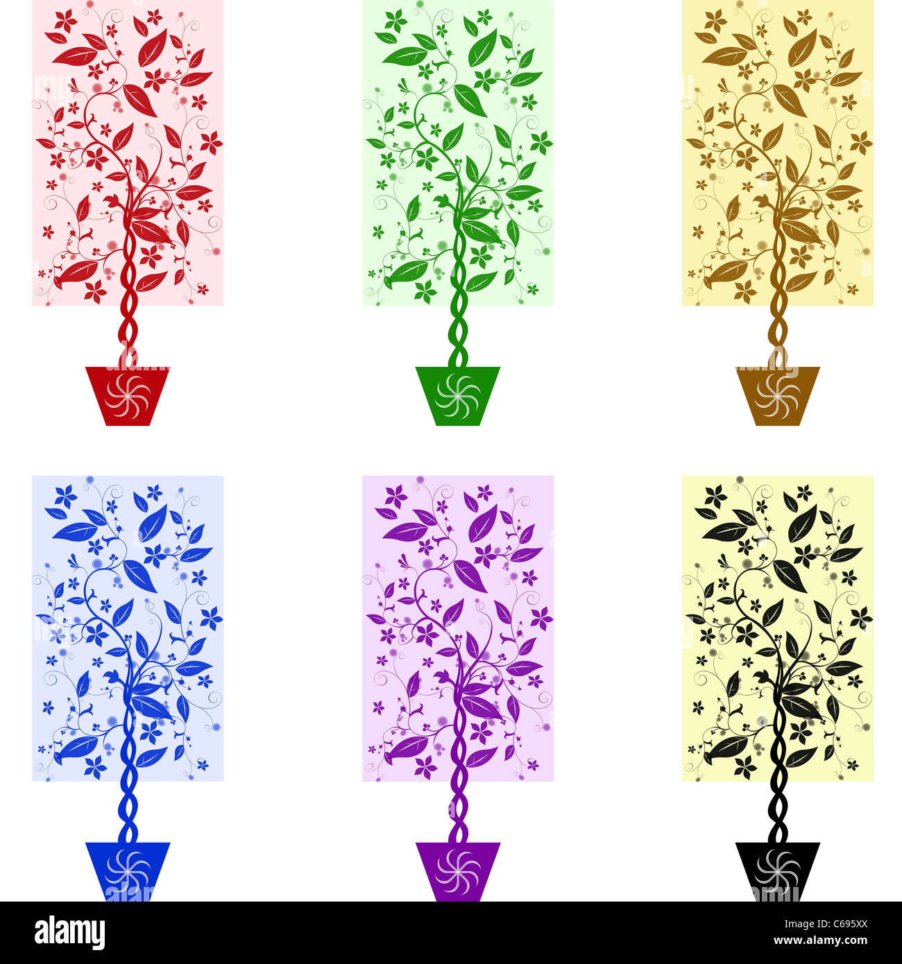 Beautiful art trees collection isolated on white background Stock Photo ...