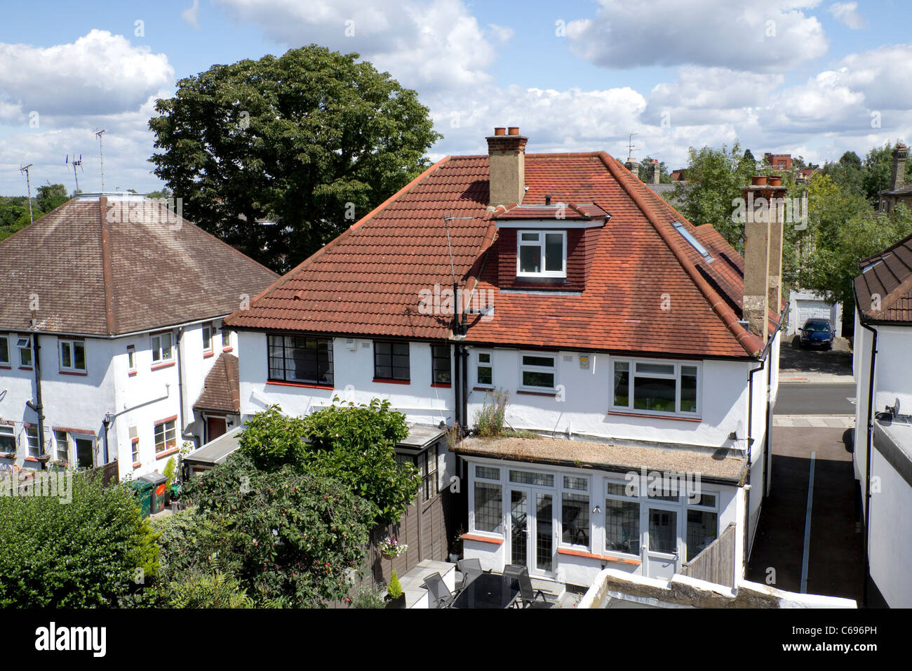 Suburban houses in Finchley London England Stock Photo Alamy