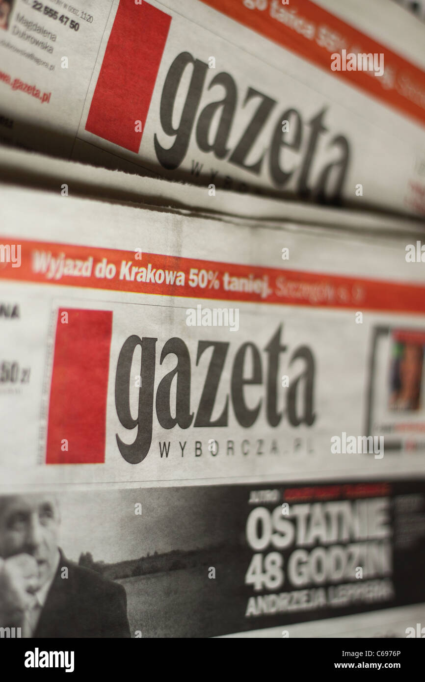 Gazeta Wyborcza Polish national daily newspaper Stock Photo
