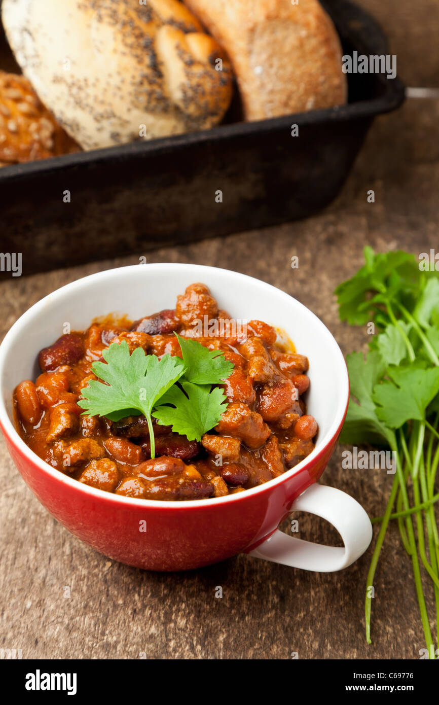 Chili in a red cup Stock Photo
