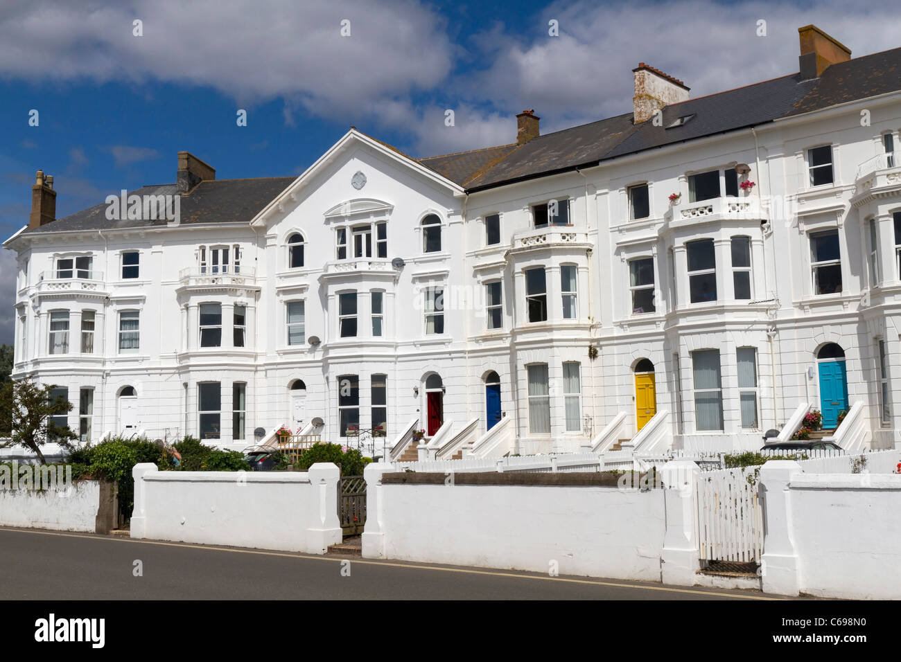 Apartments and holiday flats in Exmouth Devon Stock Photo Alamy