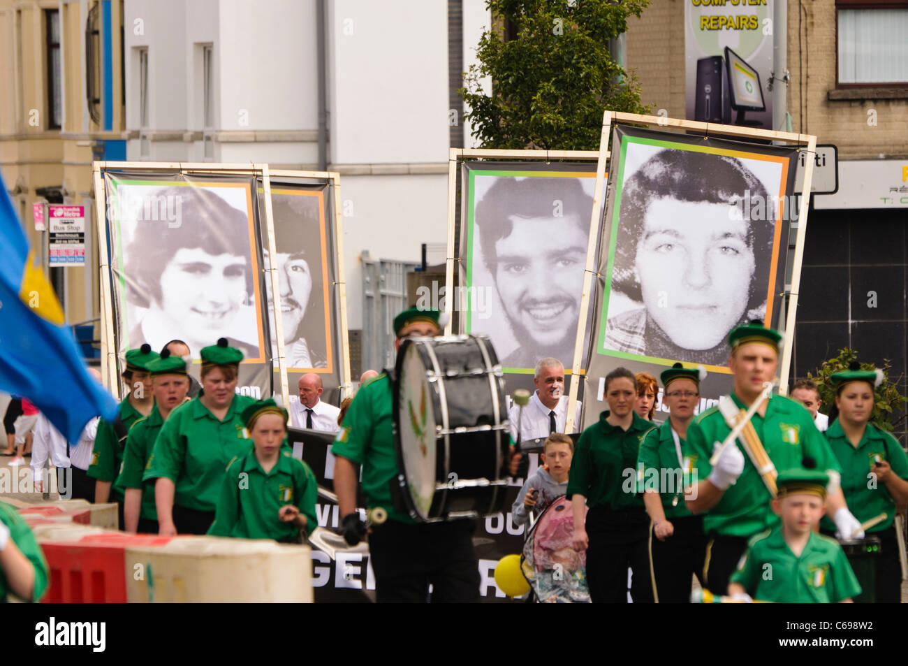 Belfast, Northern Ireland 21 Aug 2011 - Dissident Republicans commemorate the 1981 Hunger Strikes Stock Photo
