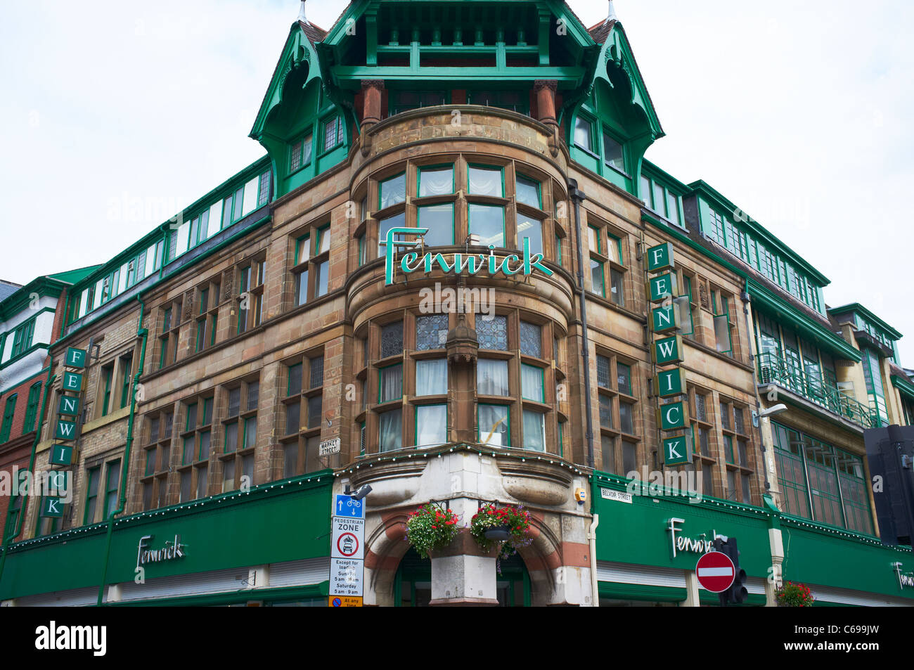 Facade of Fenwick Department Store Market Street Leicester UK Stock Photo