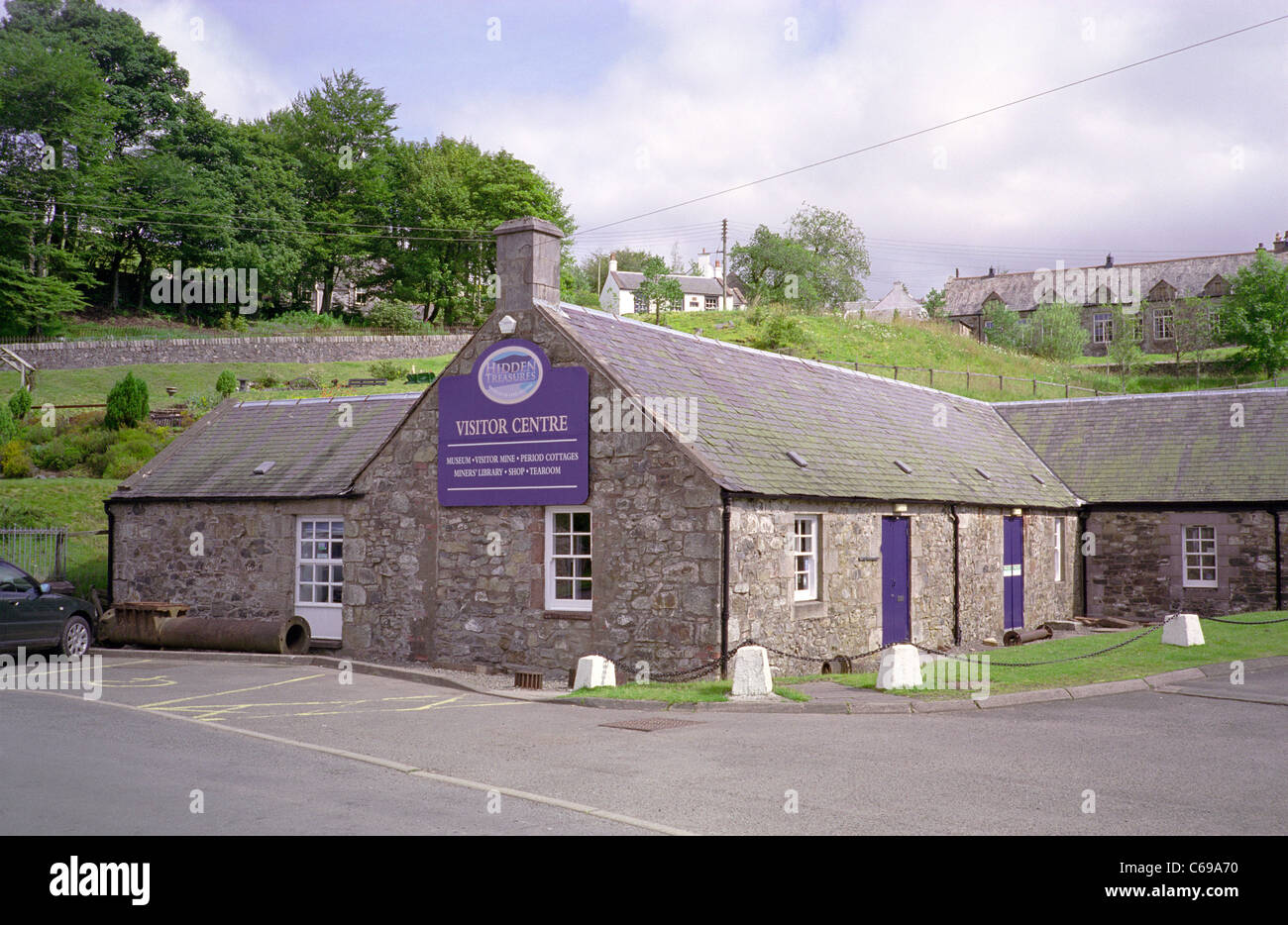 Visitors Centre at the Wanlockhead Mining Museum, Dumfries and Galloway, Scotland, UK Stock Photo