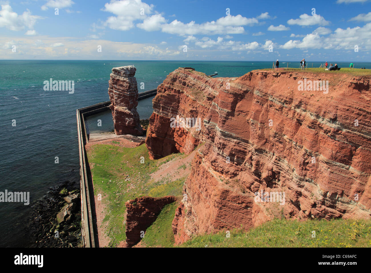 bird rock 'Lange Anna' ('High Anna') on island Heligoland;  'Lange Anna' auf Helgoland Stock Photo
