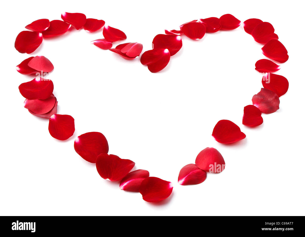 Rose petals in heart shape hi-res stock photography and images - Alamy