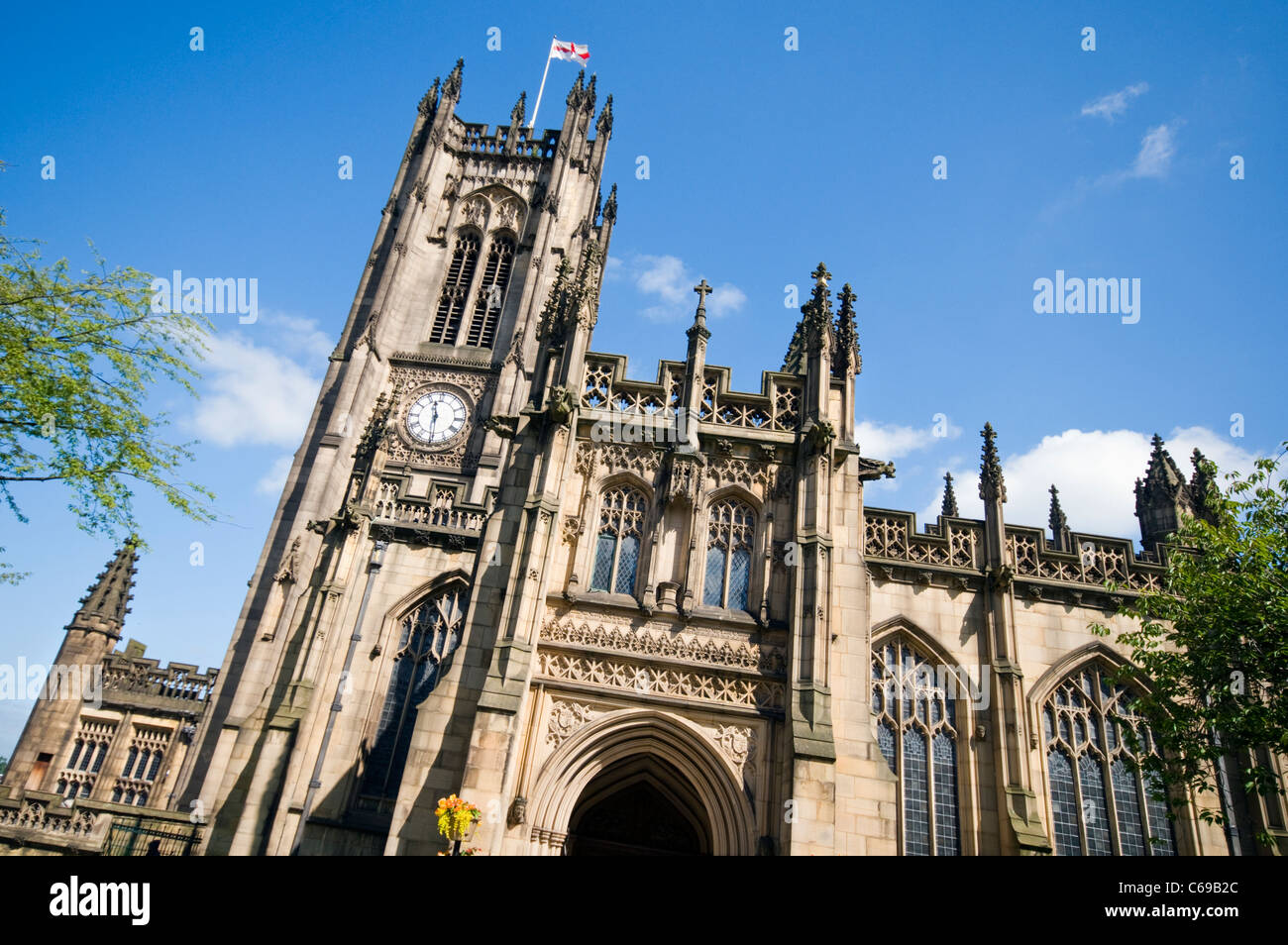 Manchester Cathedral in Manchester city center, England Stock Photo