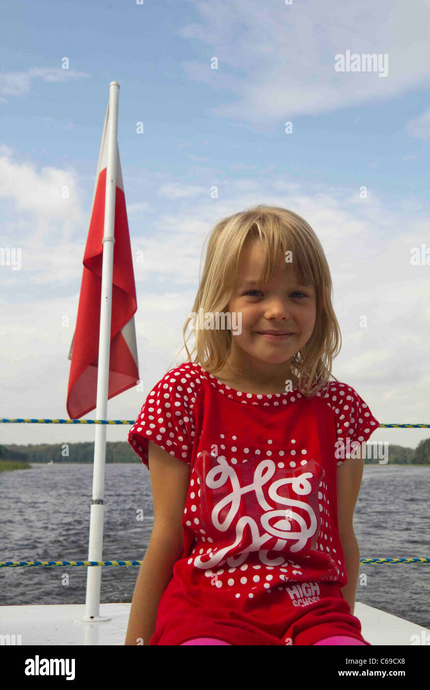 Red white colors top holiday young polish girl on boat hires stock photography and images Alamy