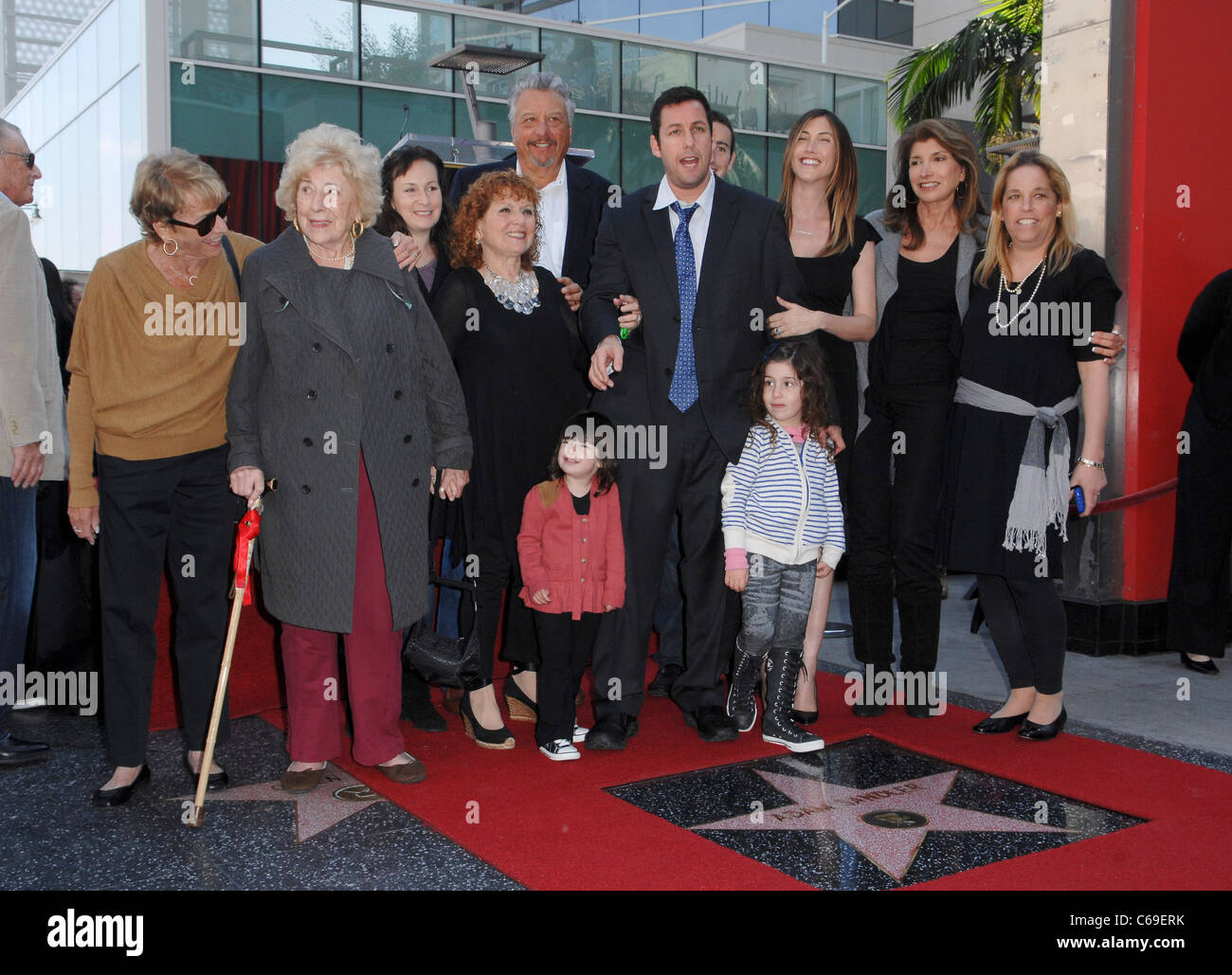 Adam Sandler and family at arrivals for Star on the Hollywood Walk of