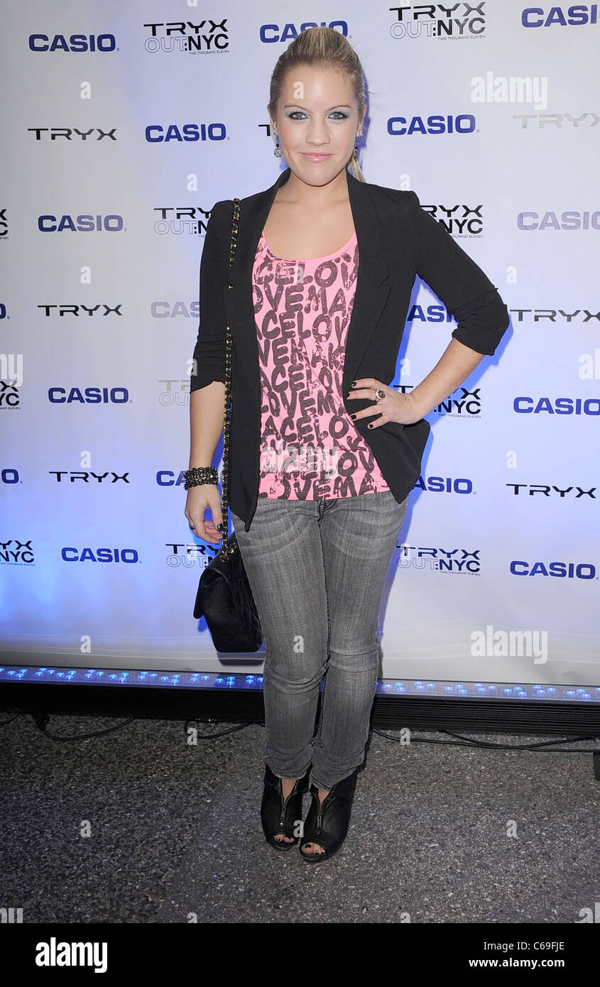Kristen Alderson in attendance for Casio Tryx Camera Launch, Best Buy Theatre in Times Square, New York, NY April 7, 2011. Photo By: Kristin Callahan/Everett Collection Stock Photo