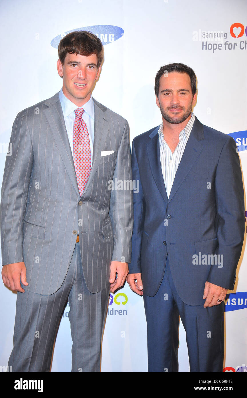 Eli Manning, Jimmie Johnson at arrivals for 10th Annual Samsung Hope For  Children Gala, Cipriani Restaurant