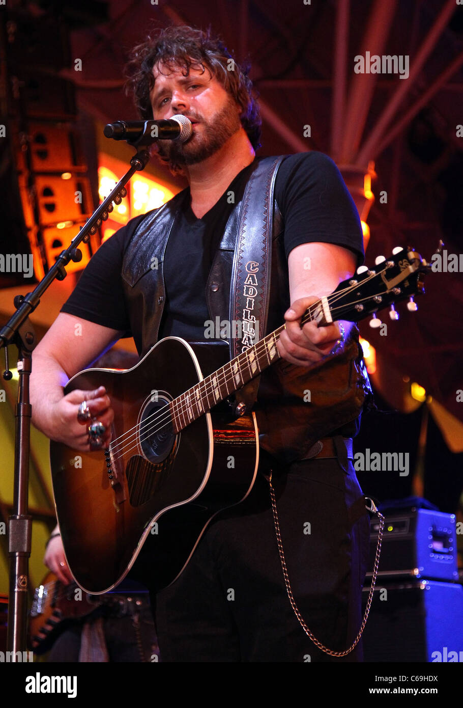 Randy Houser on stage for ACM Concerts at Fremont Street Experience - SAT, , Las Vegas, NV April 2, 2011. Photo By: MORA/Everett Collection Stock Photo