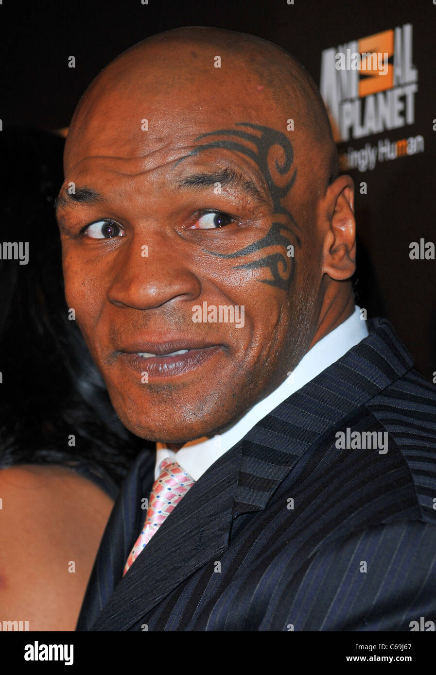 Mike Tyson at arrivals for TAKING ON TYSON Series Premiere on Animal Planet, Hotel Gansevoort Park Avenue, New York, NY March 2, 2011. Photo By: Gregorio T. Binuya/Everett Collection Stock Photo