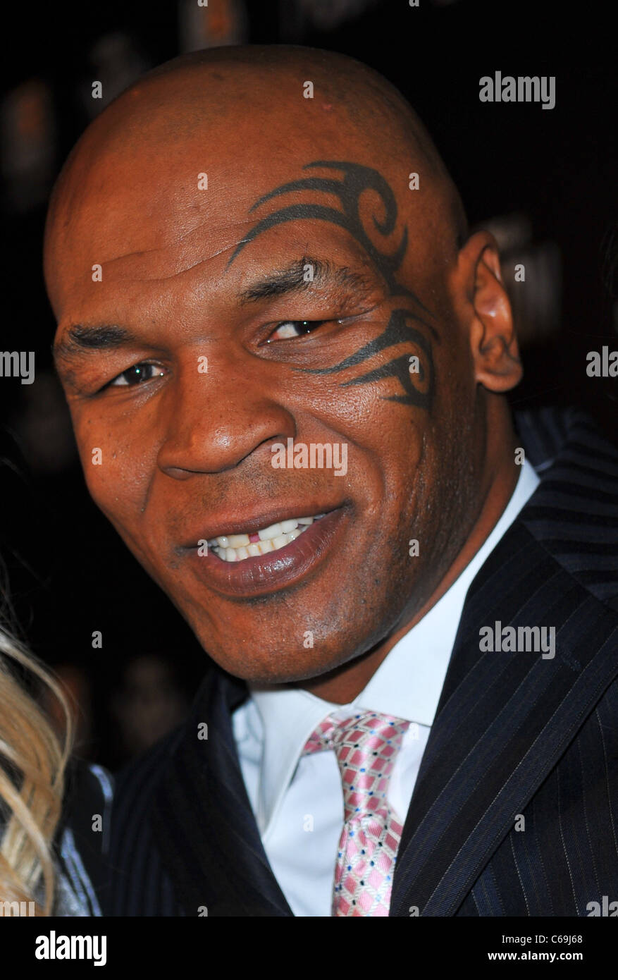 Mike Tyson at arrivals for TAKING ON TYSON Series Premiere on Animal Planet, Hotel Gansevoort Park Avenue, New York, NY March 2, 2011. Photo By: Gregorio T. Binuya/Everett Collection Stock Photo