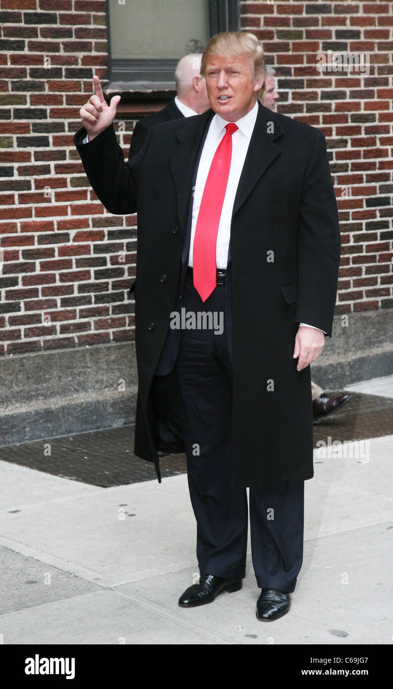 Donald Trump at talk show appearance for The Late Show with David ...