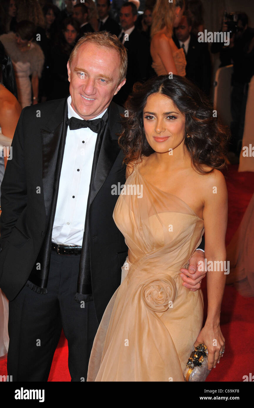 Francois-Henri Pinault, Salma Hayek at arrivals for Alexander McQueen: Savage Beauty Opening Night Gala - Part 1, Metropolitan Museum of Art Costume Institute, New York, NY May 2, 2011. Photo By: Gregorio T. Binuya/Everett Collection Stock Photo
