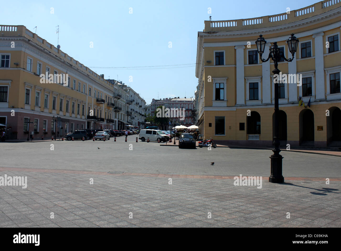 street in centre of Odessa, Ukraine Stock Photo
