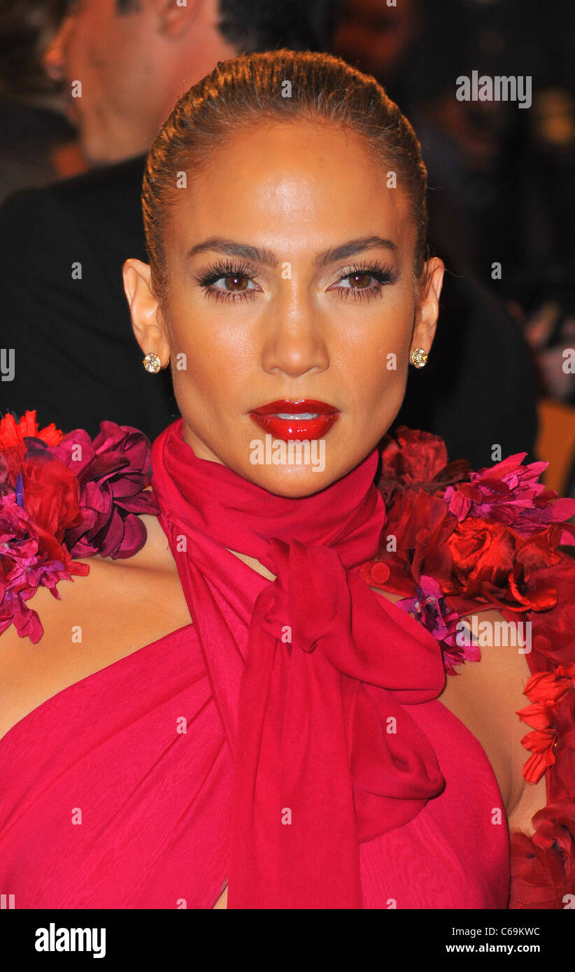 Jennifer Lopez at arrivals for Alexander McQueen: Savage Beauty Opening Night Gala - Part 2, Metropolitan Museum of Art Costume Stock Photo