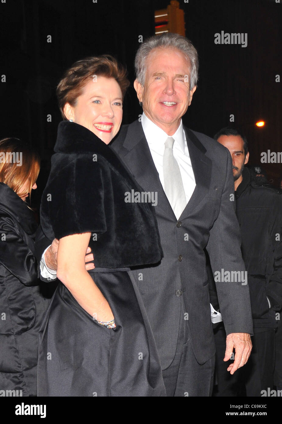 Annette Bening, Warren Beatty at arrivals for The New York Film Critics Circle Awards, Crimson, New York, NY January 10, 2011. Photo By: Gregorio T. Binuya/Everett Collection Stock Photo